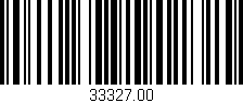 Código de barras (EAN, GTIN, SKU, ISBN): '33327.00'