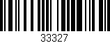Código de barras (EAN, GTIN, SKU, ISBN): '33327'
