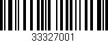Código de barras (EAN, GTIN, SKU, ISBN): '33327001'