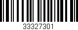 Código de barras (EAN, GTIN, SKU, ISBN): '33327301'