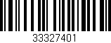 Código de barras (EAN, GTIN, SKU, ISBN): '33327401'