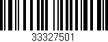 Código de barras (EAN, GTIN, SKU, ISBN): '33327501'