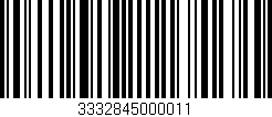 Código de barras (EAN, GTIN, SKU, ISBN): '3332845000011'