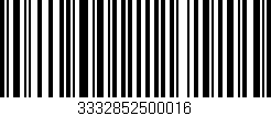 Código de barras (EAN, GTIN, SKU, ISBN): '3332852500016'