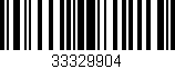 Código de barras (EAN, GTIN, SKU, ISBN): '33329904'