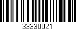 Código de barras (EAN, GTIN, SKU, ISBN): '33330021'