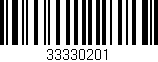 Código de barras (EAN, GTIN, SKU, ISBN): '33330201'