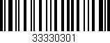 Código de barras (EAN, GTIN, SKU, ISBN): '33330301'