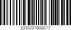 Código de barras (EAN, GTIN, SKU, ISBN): '3333207900017'