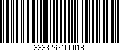 Código de barras (EAN, GTIN, SKU, ISBN): '3333262100018'