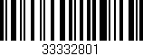Código de barras (EAN, GTIN, SKU, ISBN): '33332801'