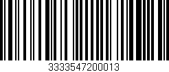 Código de barras (EAN, GTIN, SKU, ISBN): '3333547200013'