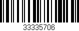 Código de barras (EAN, GTIN, SKU, ISBN): '33335706'