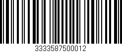 Código de barras (EAN, GTIN, SKU, ISBN): '3333587500012'