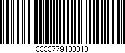 Código de barras (EAN, GTIN, SKU, ISBN): '3333779100013'