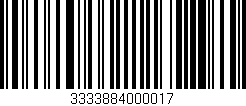 Código de barras (EAN, GTIN, SKU, ISBN): '3333884000017'