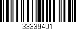 Código de barras (EAN, GTIN, SKU, ISBN): '33339401'