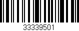 Código de barras (EAN, GTIN, SKU, ISBN): '33339501'