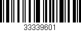 Código de barras (EAN, GTIN, SKU, ISBN): '33339601'