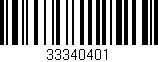 Código de barras (EAN, GTIN, SKU, ISBN): '33340401'
