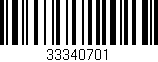 Código de barras (EAN, GTIN, SKU, ISBN): '33340701'