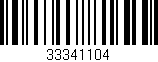 Código de barras (EAN, GTIN, SKU, ISBN): '33341104'
