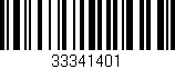Código de barras (EAN, GTIN, SKU, ISBN): '33341401'