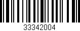 Código de barras (EAN, GTIN, SKU, ISBN): '33342004'
