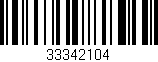 Código de barras (EAN, GTIN, SKU, ISBN): '33342104'