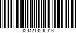 Código de barras (EAN, GTIN, SKU, ISBN): '3334213200016'