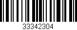 Código de barras (EAN, GTIN, SKU, ISBN): '33342304'