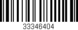 Código de barras (EAN, GTIN, SKU, ISBN): '33346404'