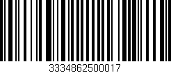 Código de barras (EAN, GTIN, SKU, ISBN): '3334862500017'