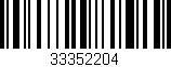 Código de barras (EAN, GTIN, SKU, ISBN): '33352204'