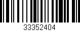 Código de barras (EAN, GTIN, SKU, ISBN): '33352404'