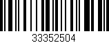 Código de barras (EAN, GTIN, SKU, ISBN): '33352504'