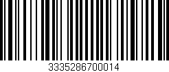 Código de barras (EAN, GTIN, SKU, ISBN): '3335286700014'
