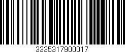 Código de barras (EAN, GTIN, SKU, ISBN): '3335317900017'