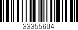 Código de barras (EAN, GTIN, SKU, ISBN): '33355604'
