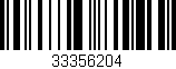 Código de barras (EAN, GTIN, SKU, ISBN): '33356204'