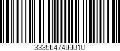Código de barras (EAN, GTIN, SKU, ISBN): '3335647400010'