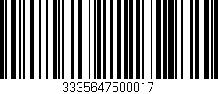 Código de barras (EAN, GTIN, SKU, ISBN): '3335647500017'
