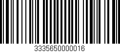 Código de barras (EAN, GTIN, SKU, ISBN): '3335650000016'