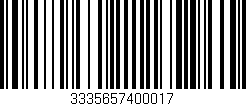 Código de barras (EAN, GTIN, SKU, ISBN): '3335657400017'