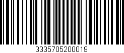 Código de barras (EAN, GTIN, SKU, ISBN): '3335705200019'