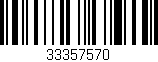 Código de barras (EAN, GTIN, SKU, ISBN): '33357570'
