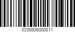 Código de barras (EAN, GTIN, SKU, ISBN): '3335808000011'