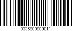 Código de barras (EAN, GTIN, SKU, ISBN): '3335900900011'