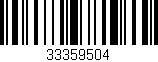 Código de barras (EAN, GTIN, SKU, ISBN): '33359504'