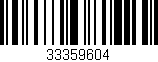 Código de barras (EAN, GTIN, SKU, ISBN): '33359604'